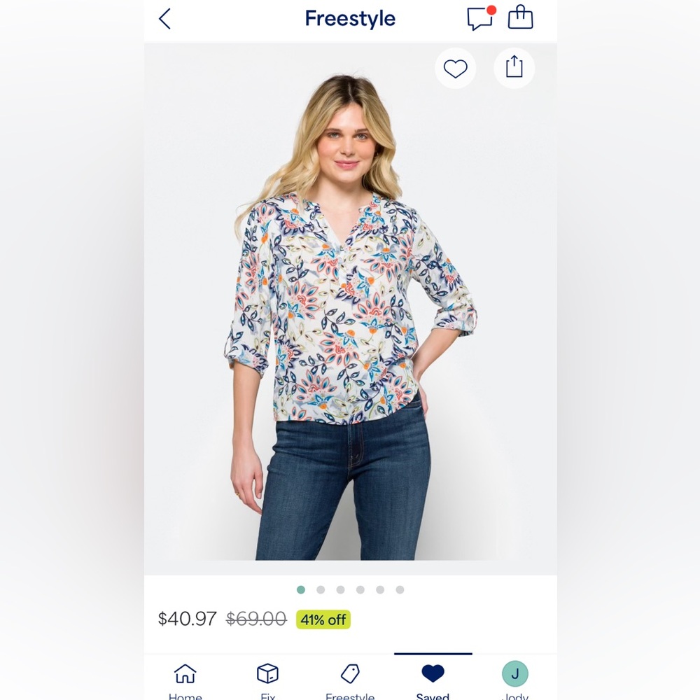 Floral V-Neck Blouse